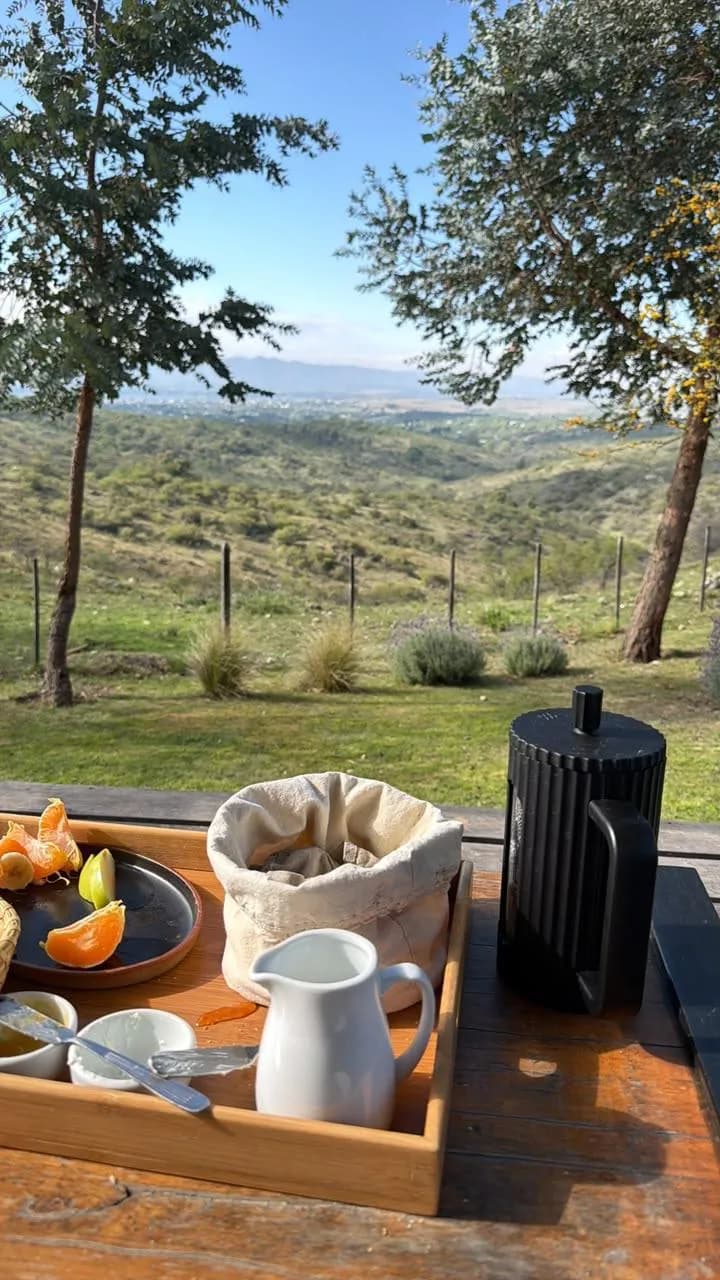 Desayuno casero servido en la casa