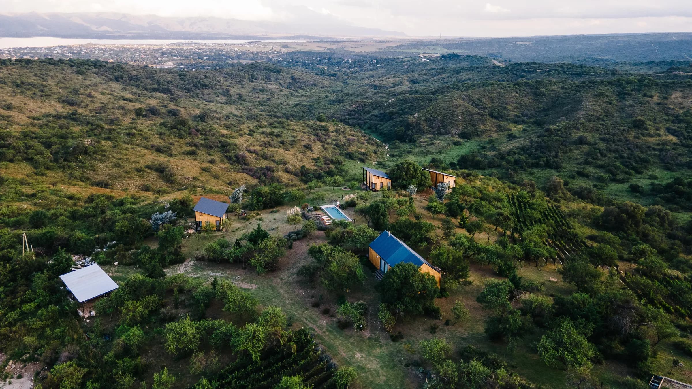 Finca Granero con vista al valle y a las sierras de Córdoba